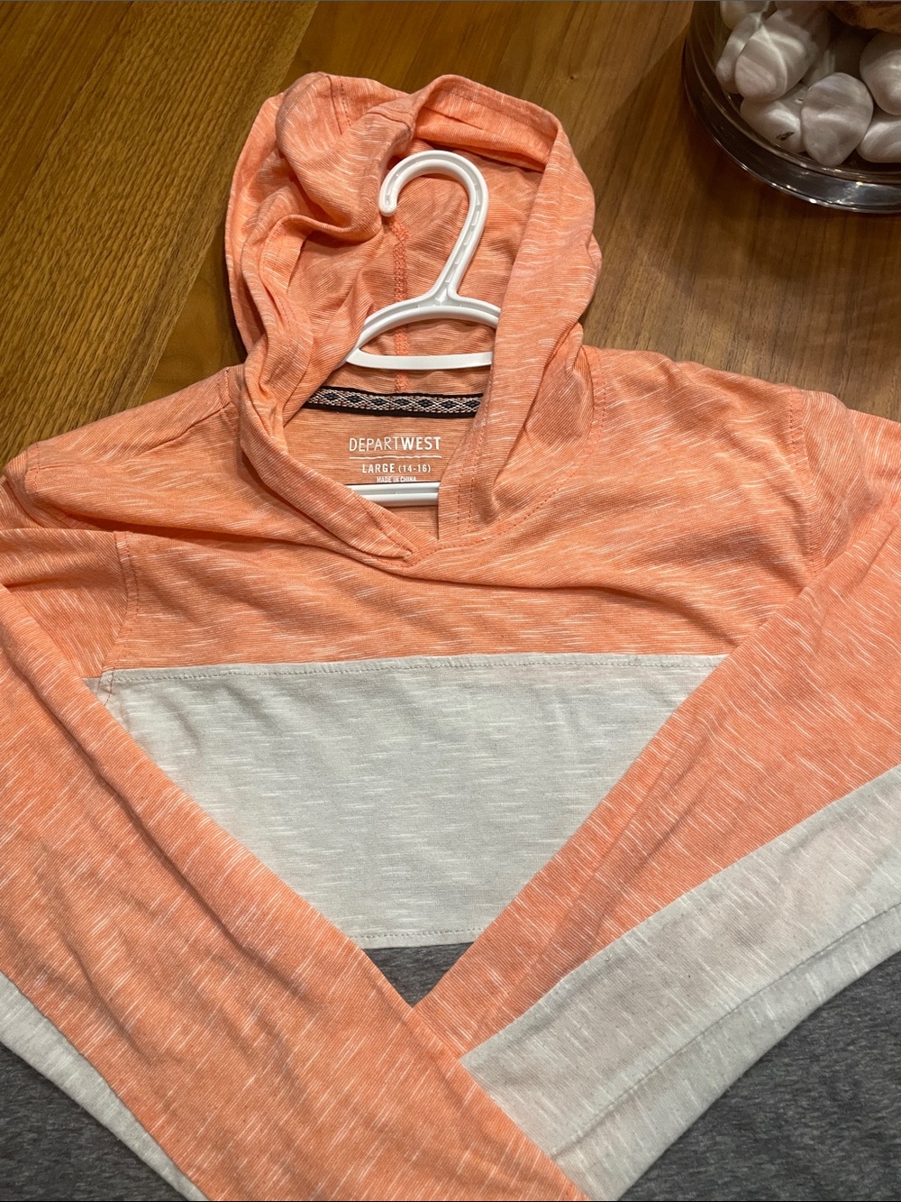 Depart West Kids' Orange Colorblock Hoodie